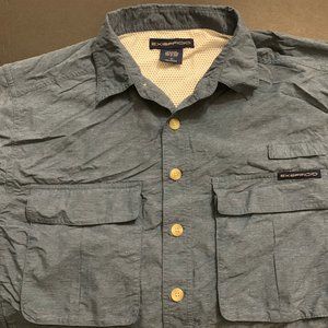 Exofficio Vented  Shirt Blue Fishing Hunting Small